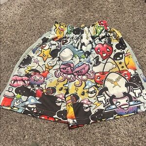 Lacrosse Multicolor Cartoon Print Kids Shorts